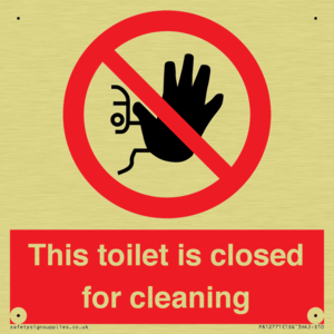 This toilet is closed for cleaning